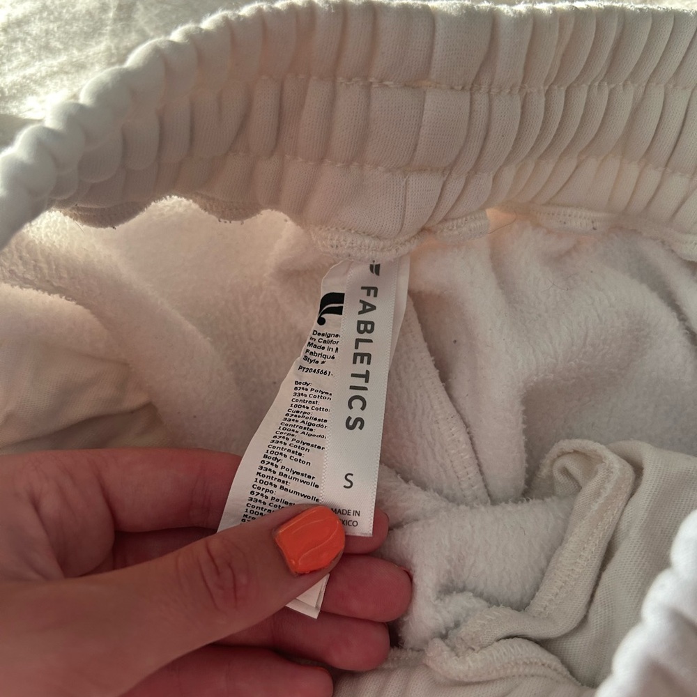 Fabletics White Sweatpants Size Small - image 3